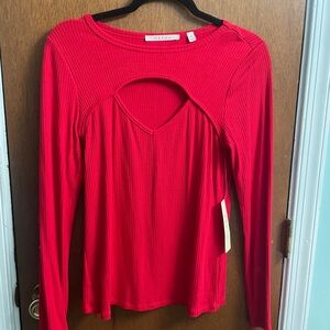 Cyrus Vibrant Red Long Sleeve Top